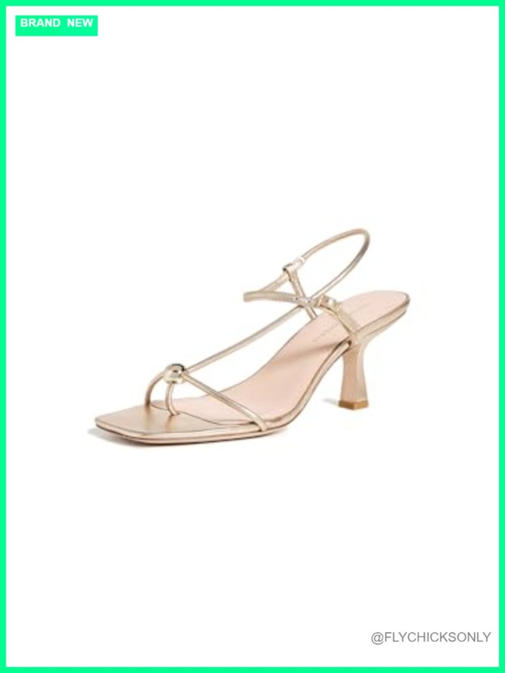 Loeffler Randall Leather Strappy Mid Heel Sandals with Ball